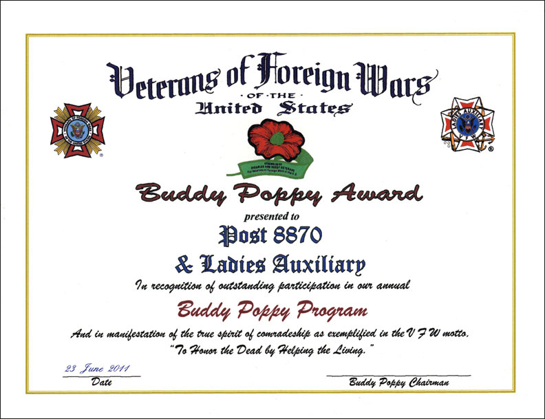 Buddy Poppy Award