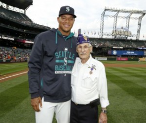 Purple Heart Night at the Mariners: Our Own Phil Sacks Throws Out First Pitch