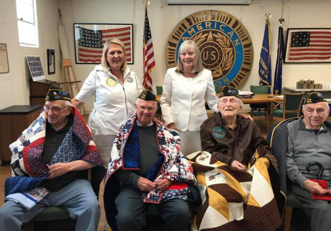 Four Member Veterans Awarded Quilts of Valor 