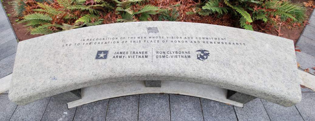 Veteran's Day Ceremony to Dedicate Bench Saturday, November 11, 1 :00 PM 